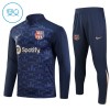 Barcelone Sweat d'Entraînement Quarter-Zip 2024-25 Marine Pour Enfant